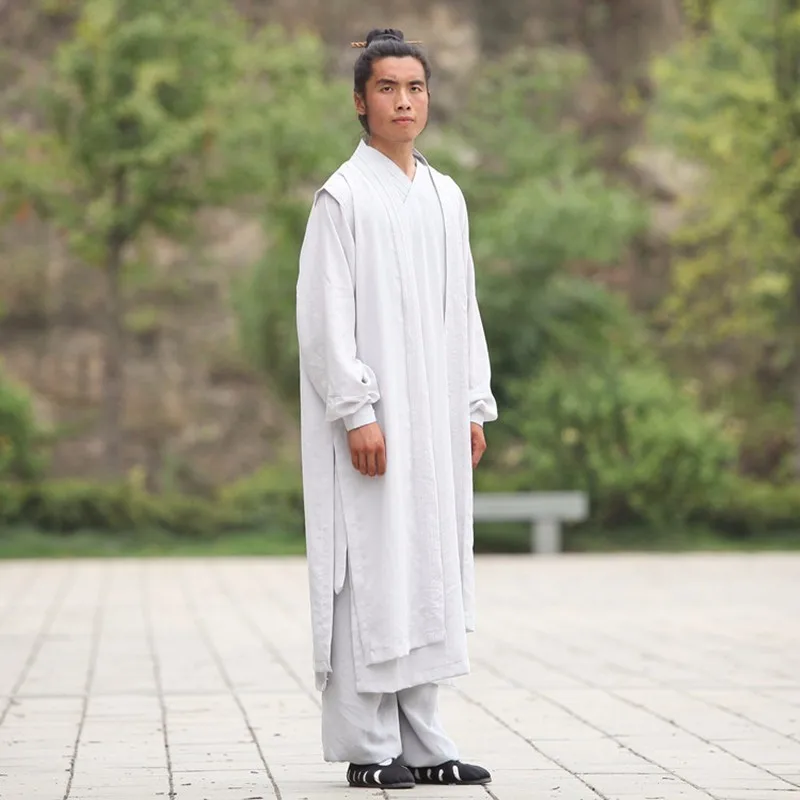 Мужская униформа кунг фу тай чи Wudang даосский халат шаолинского Моха льняная