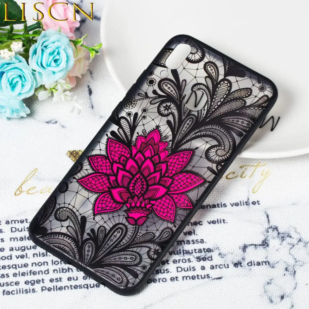 Чехол для телефона LISCN винтажный с узором из кружев HUAWEI P30 P8 Lite 2017 P9 P10 P20 милый