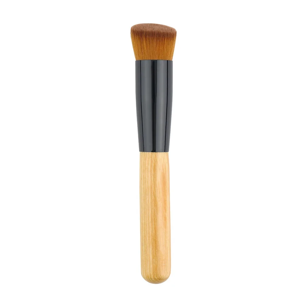 Профессиональный набор инструментов для макияжа, 15 цветов, консилер для лица, палитра теней для век+ плоская угловая кисть с деревянной ручкой, набор для макияжа - Цвет: 1 pcs brush