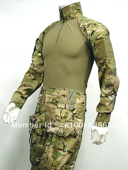 

Combat Shirt & Pants Multicam Digital ACU Camo AT AT FG w/ Elbow & Knee Pads