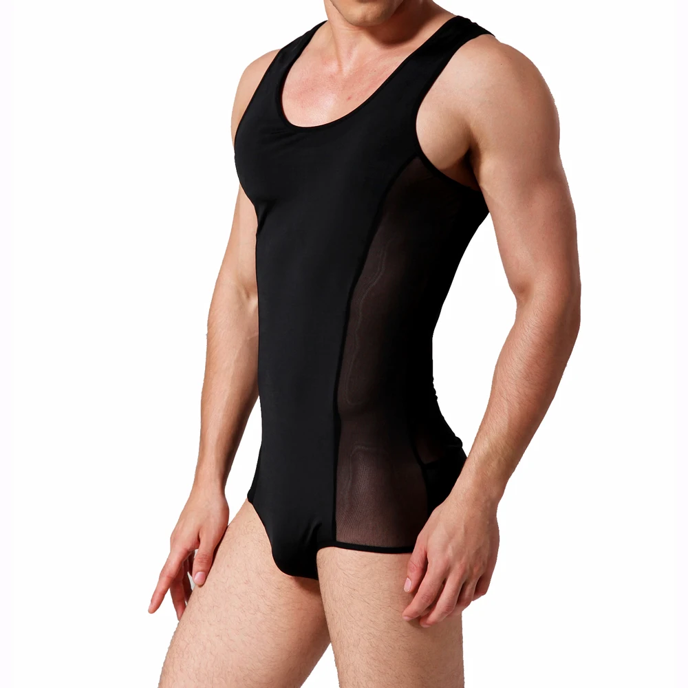 

Free Shipping Men's transparent sexy fashion onesie E669