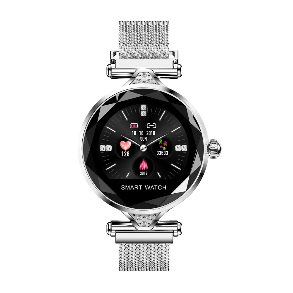 H1 Silver H1/H2/H8 Смарт-часы браслет сердечного ритма крови Давление часы Шагомер Водонепроницаемый Фитнес трекер Для женщин браслет - Цвет: H1 Silver