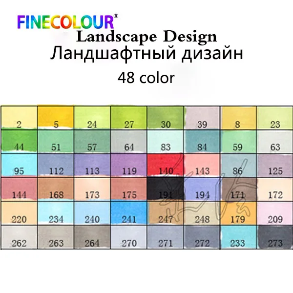 FINECOLOUR школьные товары для рукоделия маркеры Кисть ручка чернила на спиртовой основе Профессиональный манга художественный маркер для рисования материал Escolar - Цвет: 48 color garden