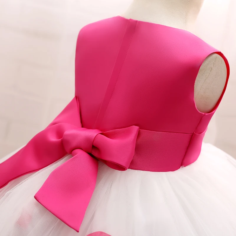 Платье с цветочным узором для девочек на свадьбу, наряд для дня рождения для маленьких девочек возрастом от 1 года до 10 лет Детские платья для первого причастия для девочек праздничная одежда для девочек
