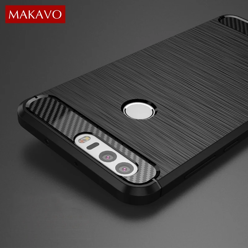 

MAKAVO For Huawei Honor 8 Case Silicon Armor Soft Housing for Huawei Honor8 Pro Flexible Fundas Back Phone Cover Honor 8 Lite