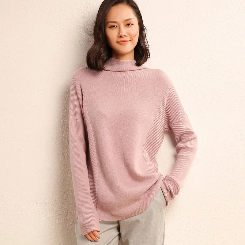 adohon 2018 womens winter Cashmere sweaters and auntmun women knitted Pullovers Turtleneck High Quality Warm Female Solid