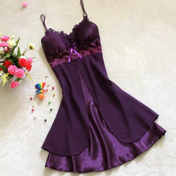 

Women Sexy Lace Sleep Dress Night Gown Sleeveless Nightdress V-neck Nightwear