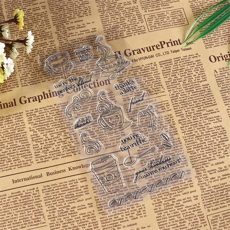16*11 cm//6.3*4.33/" Retro stamp Clear Stamp Halloween for Scrapbooking Transparen