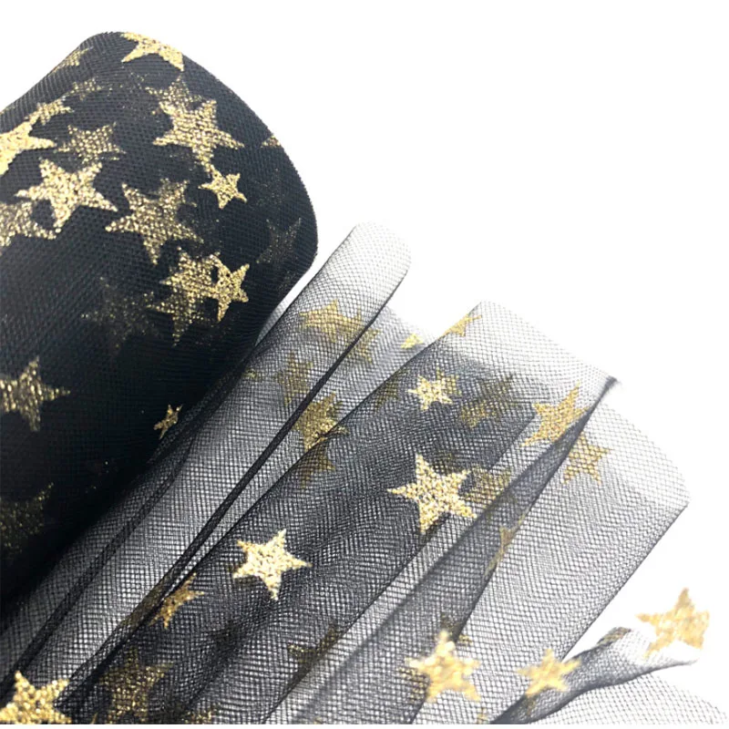 Star Tulle Roll Tutu In Girls Skirts Or Table Background Decoration DIY Flower Gift Wrap Ribbon For Baby Shower Wedding 15CM*10Y | Дом и сад
