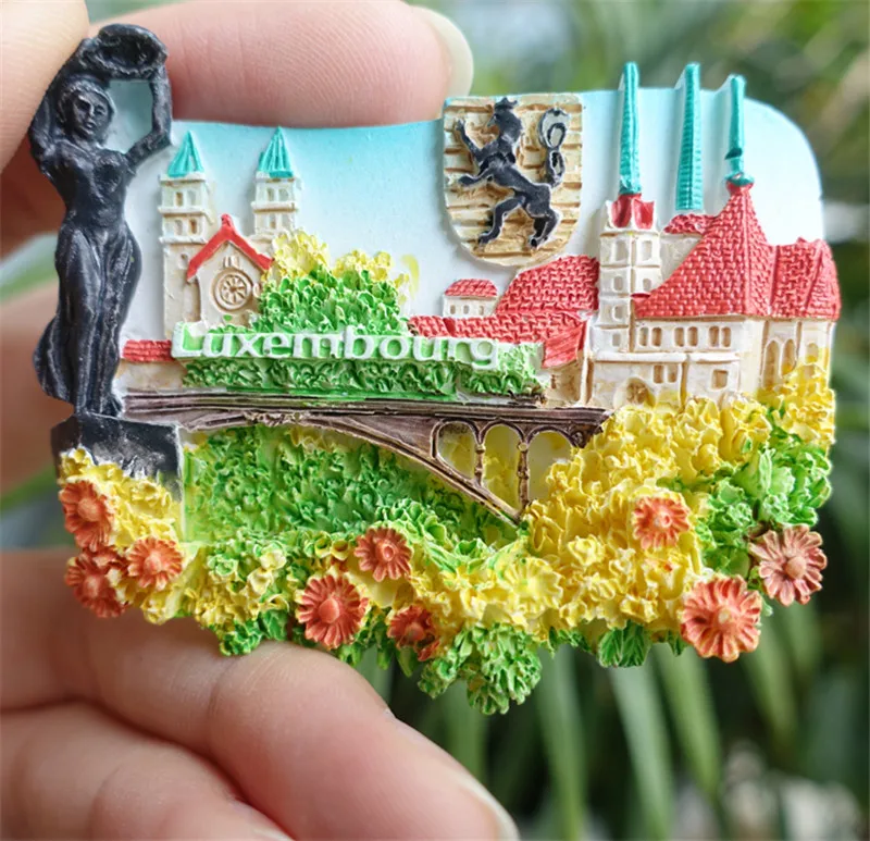 

Luxembourg Fridge Magnets Adolphe Bridge Alzette Valley Tourist Souvenirs Craft Gift