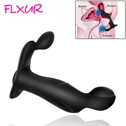 FLXUR 10 режимов массажер простаты USB зарядка стимулятор, анальная пробка Силиконовая секс-игрушка Butt анус вибрирующий мастурбатор для мужчин