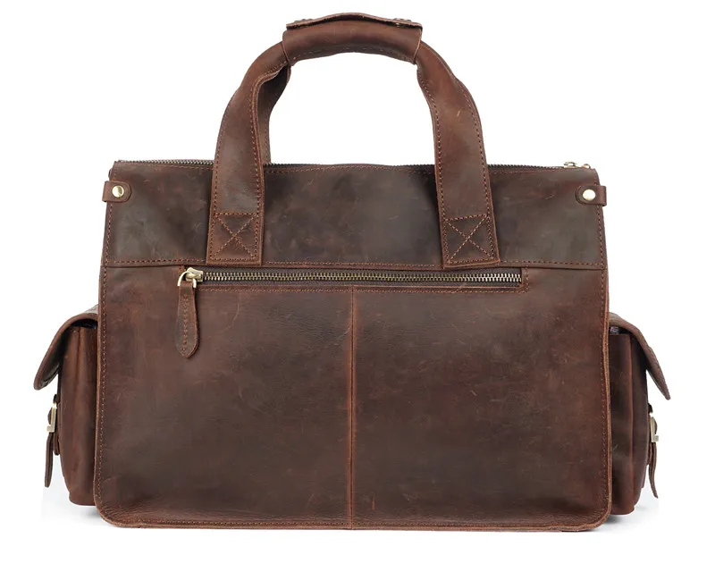 Nesitu Для мужчин Портфели Бизнес сумка Crazy Horse Натуральная кожа ноутбук Курьерские сумки мужские офисные сумка # YD8045