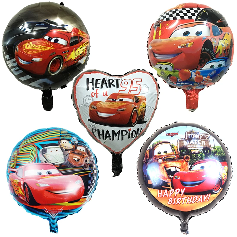 5 style Cartoon Car Foil Helium Balloons 18 inch round car balloon Dot latex baby kid