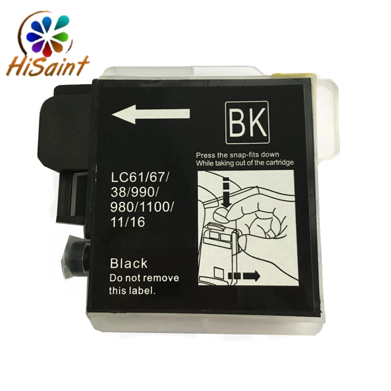 Струйный картридж Hisaint LC990 LC980 LC1100 1BK для принтера Brother MFC-250C /255CW /257cw / j270w /290C /295CN /490cn