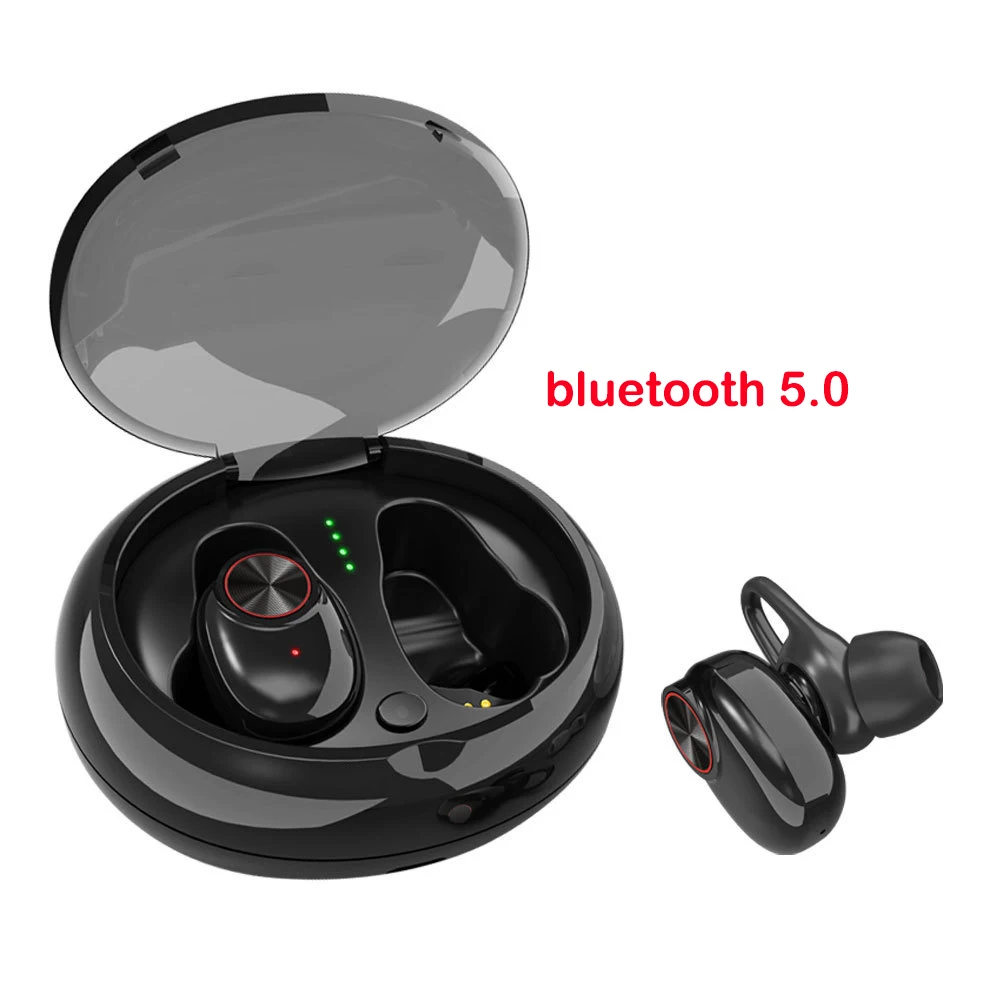 Bluetooth наушники с V5.0+ EDR стерео звук V5 беспроводные наушники Встроенный микрофон громкой связи Bluetooth TWS наушники - Цвет: black bluetooth 5.0
