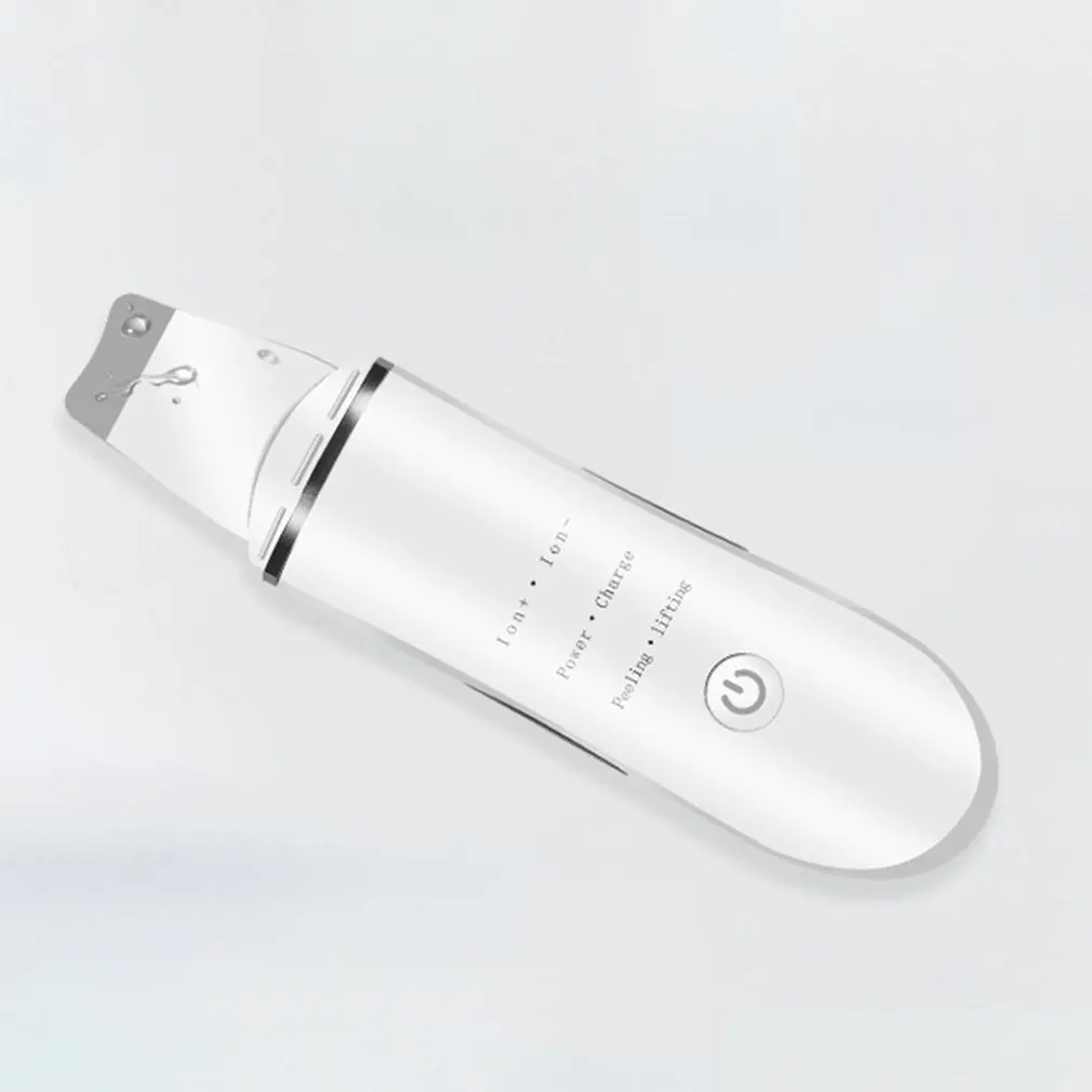 Facial Skin Scrubber Ultrasonic Spatula Peeler Iron Therapy Skin