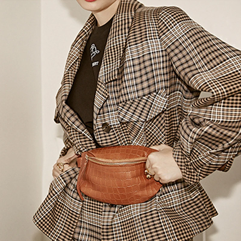 تمساح الأزياء الخصر حزمة جديد المرأة بو الأوروبي Crossbody حقيبة التمساح نمط صغيرة خمر حقيبة يد 2019 البسيطة حقيبة كتف