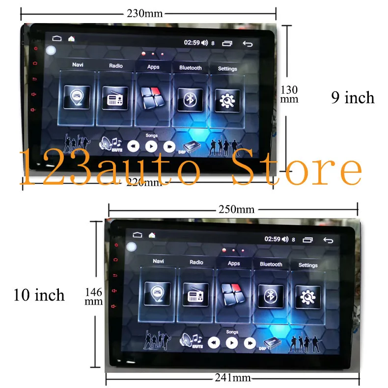 10/9 'ƈ.5D IPS Android 8 1 автомобильный DVD GPS плеер навигация универсальный один din