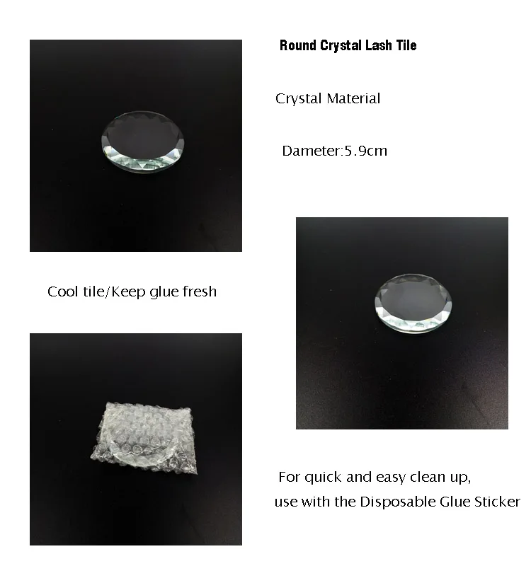 Round Crystal Lash Tile