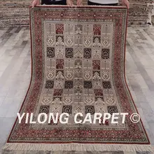 YILONG 4'x6' Традиционный персидский шелк Vantage ковер тонкий турецкий четыре сезона шелковые ковры(YHW756B4x6