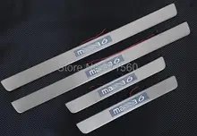For Mazda 6 M6 Atenza 2009 2010 2011 2012 stainless steel Blue LED Side Door Sill Protector pedals Scuff Plate Guard cover Trim