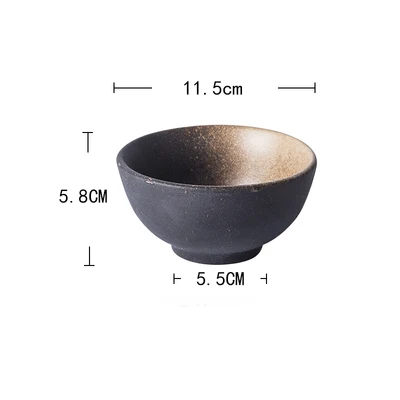 Японская фарфоровая чаша посуда бытовая рисовая лапша суп круглые чаши креативные винтажные пигментированные домашний Декор Ретро коллекция - Цвет: twilight