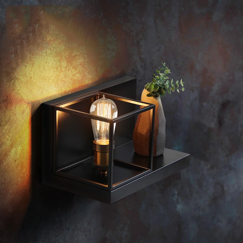 Винтажная настенная лампа, светодиодный настенное бра, прикроватное освещение для коридора прикроватный светильник для спальни кафе