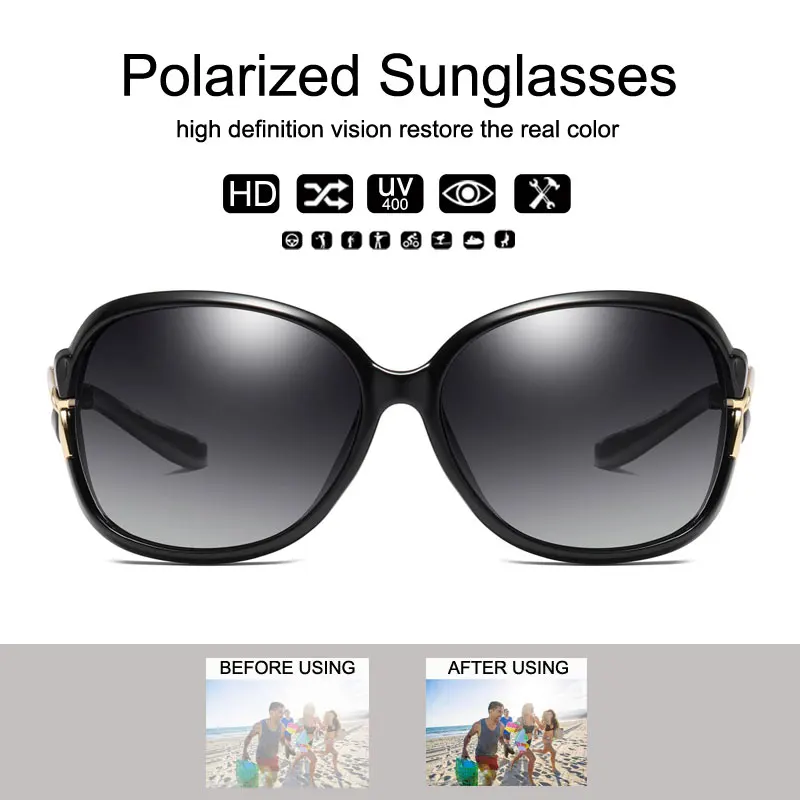 MYMARCH Brand Design Big Frame Sunglasses For Women Fashion Oval Frame High Quality Female Polarized Sunglasses Oculos UV400 MYMARCH Brand Design Big Frame Sunglasses For Women Fashion Oval Frame High Quality Female Polarized Sunglasses Oculos UV400