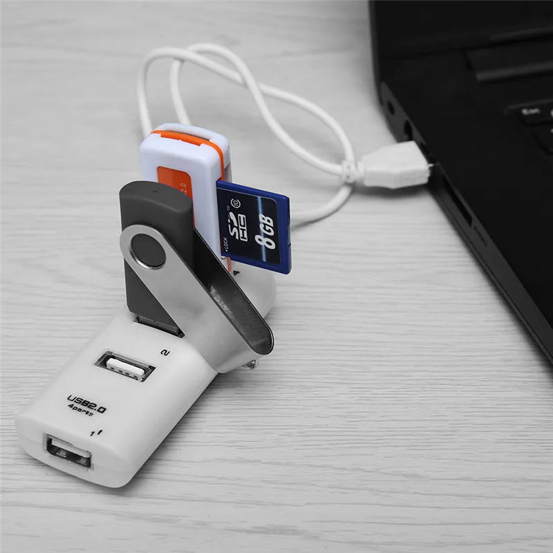 Robotsky 4 Порты и разъёмы usb-хаб высокого Скорость USB2.0 разветвитель кабеля USB удлинитель для настольных компьютеров и Тетрадь ноутбук