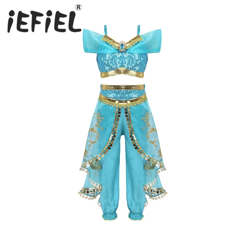 

Girls Children Princess Chiffon Dress Halloween Clothes for Kids Children's Set Fairy Top Pants Cosplay Costume for Dress Up