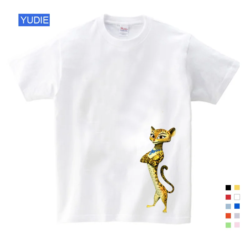 

Summer New T Shirt Cartoon Printing Madagascar Cute Funny T Shirt Summer Send Children Birthday Gift Kids Clothes Unisex 3T-9T