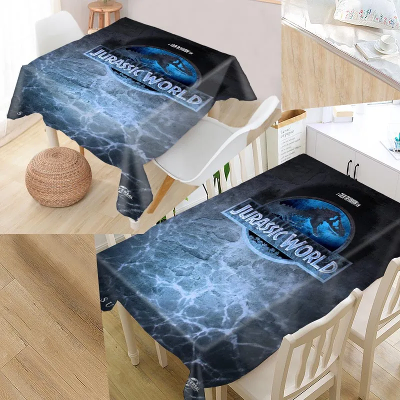 Jurassic Park Custom Table Cloth Oxford Print Rectangular Waterproof Oilproof Table Cover Square Wedding Tablecloth P - Цвет: 2