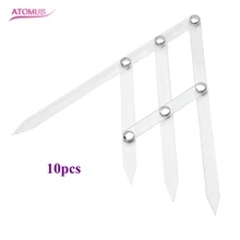 10 шт. пластиковая линейка для микроблейдинга бровей Regua Sobrancelha Regla Полуперманентная Татуировка аксессуары eyeкоричневый Макияж Косметический инструмент