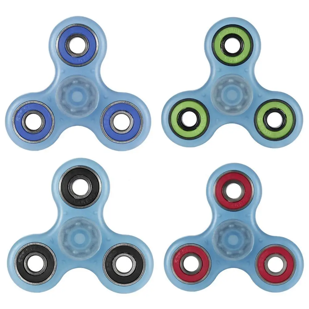 BLUE Metallic Hand Spinner Fidget Spinner Toy Anxiety Stress Relief Focus ADHD