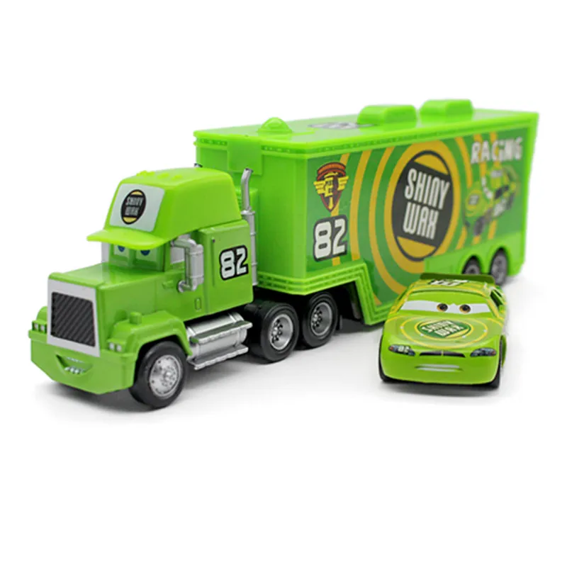 Disney Pixar Cars 21 Styles Mack Truck +Small Car McQueen 1:55 Diecast Metal Alloy And Plastic Modle Car Toys Gifts For Children 11