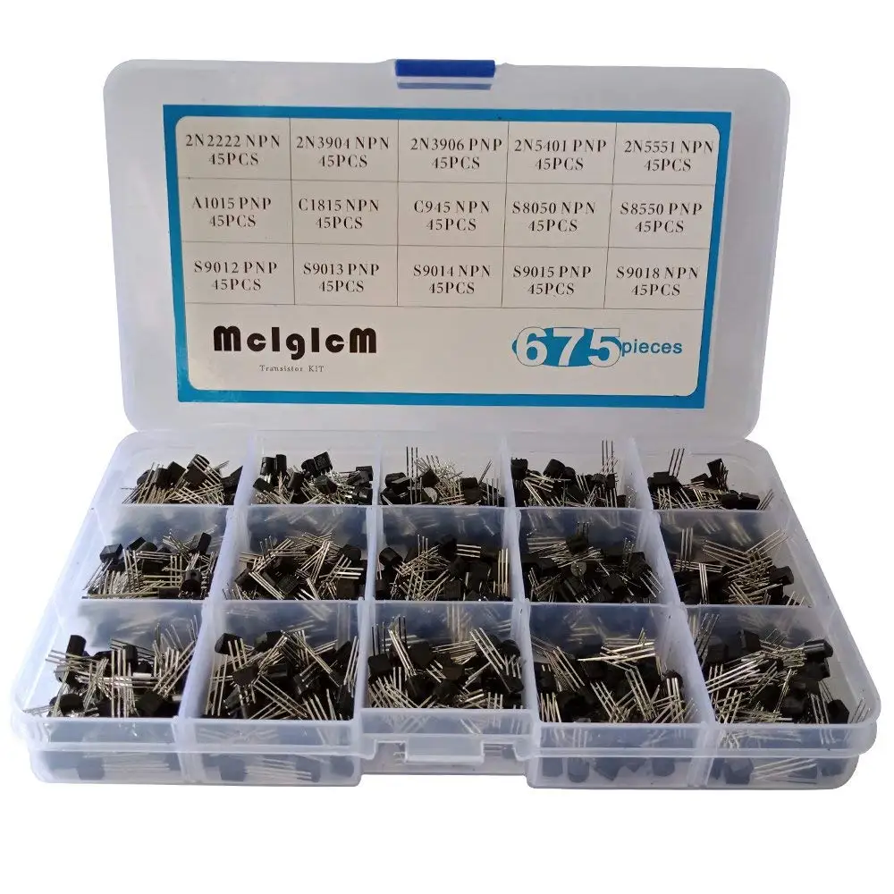 Najtaniej MCIGICM 675 Piece 15 wartości 2N2222 S9018 NPN PNP Power tranzystory ogólnego przeznaczenia zestaw asortymentowy