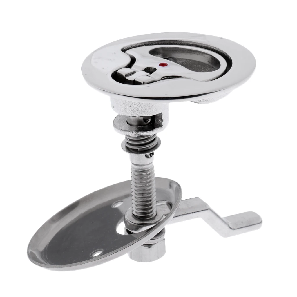 316 Stainless Steel Boat Hatch Latch Lift Handle, Marine 2 inch 50mm Flush Cam Latches with Back Plate for RV Yacht 