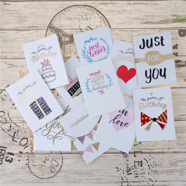 new arrival cute happy birthday metallic thank you cards kids