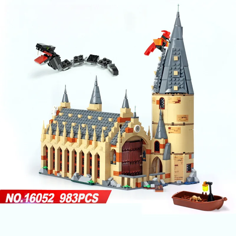 

16052 Compatible Legoing 75954 Harry Magic Potter Series Hogwarts Great Hall Castle Model Blocks Funny Kids Boys Toys Gift