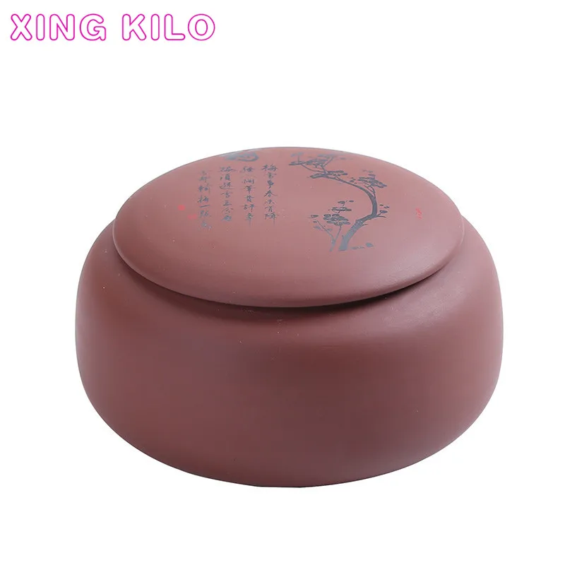 XING KILO большой чайный Caddy керамический пуэр чайный запечатаны банки шахтный чайный сервиз фиолетовый песок коробка