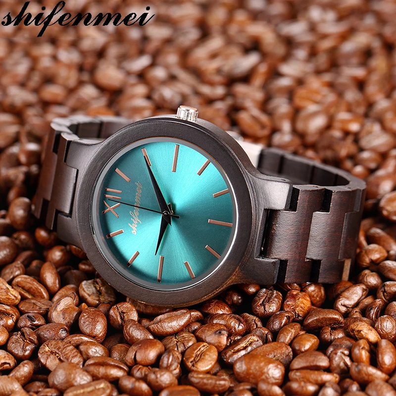 Shifenmei деревянные часы мужские роскошные Relojes Hombre креативные Женские кварцевые