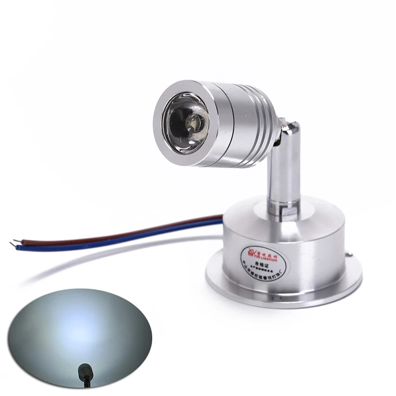 1pcs White/ Warmwhite 1W LED Spotlights Mini Led Ceiling Down Lighting AC85-265V Lighting Bulb For Cabinet Counter Showcase