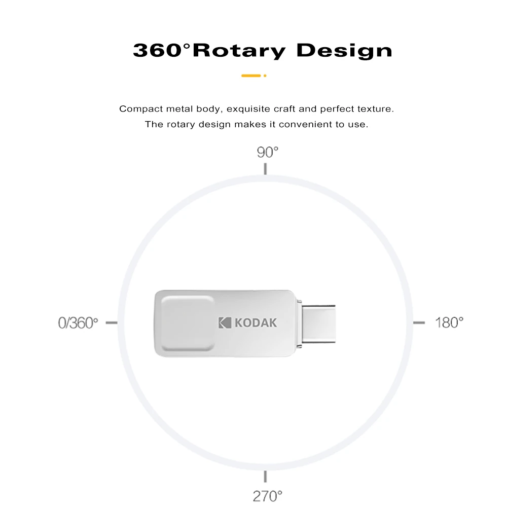 Kodak K223C 16 usb-флэш, совместимо с ПК и смартфоном флеш-накопитель USB3.1 Тип-C OTG 32 Гб карта памяти 64 Гб памяти usb 3,0 128 ГБ флэш-накопитель USB пользовательских