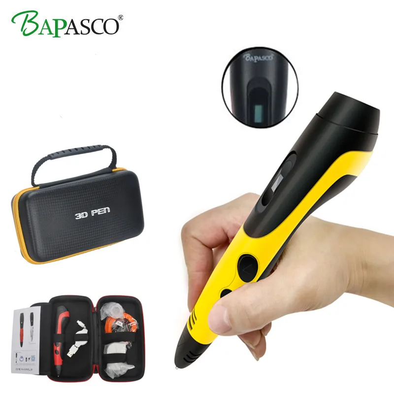 

2018 Newest 3D Pen Original Bapasco BP-04 Gift Box Portable 3D Magic Pen USB Chager Kids' Best Education Tools 3D Doodler Pen 3D