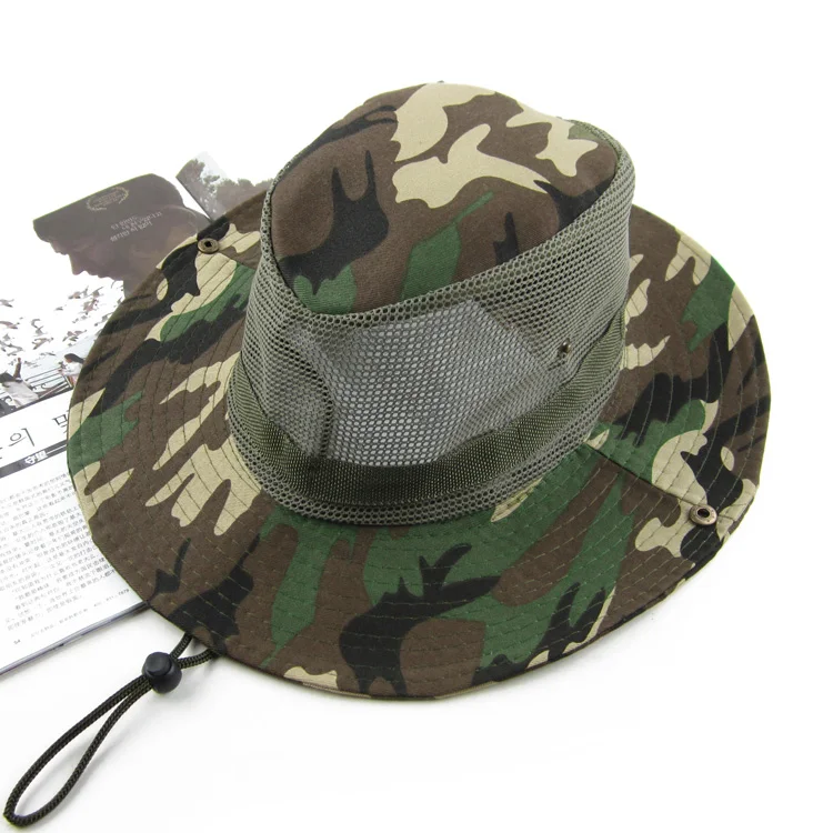 Bucket Hat Men Fishing Cap Camo Hunting Cap Camouflage Mountaineering