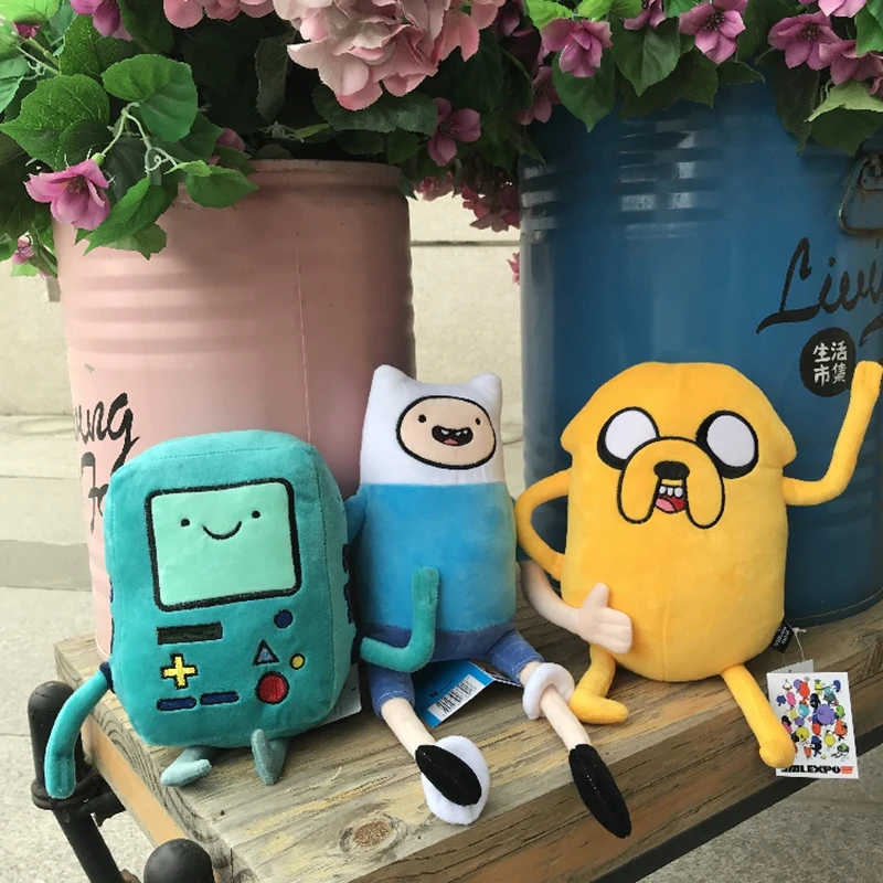 Мультфильм Adventure Time плюшевые игрушки животных Джейк пингвин пистолет Финн Beemo BMO