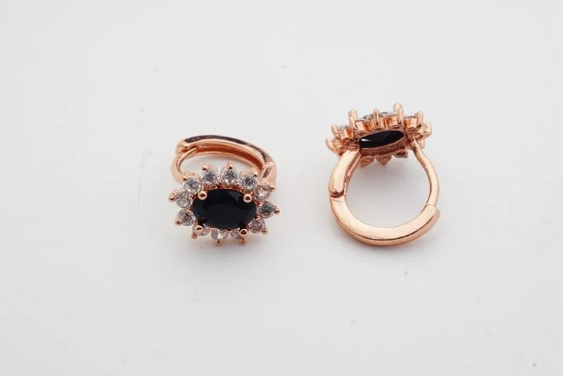 Yunkingdom набор свадебных ювелирных изделий с кристаллами цвета розового золота, кольца, серьги, свадебные ювелирные изделия для женщин LPG7
