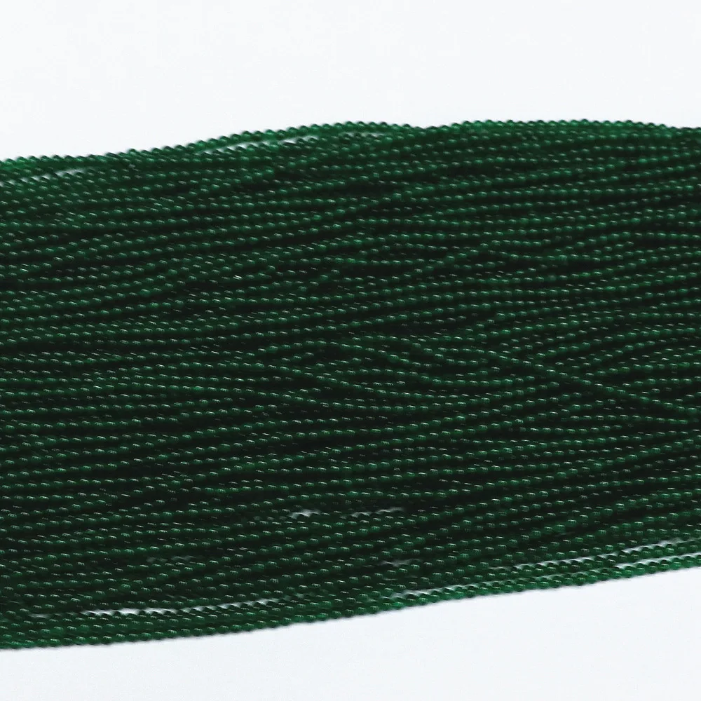 

Malaysia green natural stone chalcedony jades 2mm 3mm round loose spacer beads diy jewelry finding accessories 15inch B455