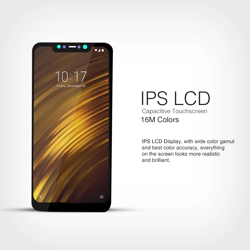 Рамка для ЖК дисплея Xiaomi Pocophone F1 10 дюймов сенсорный экран Poco дигитайзер запасные