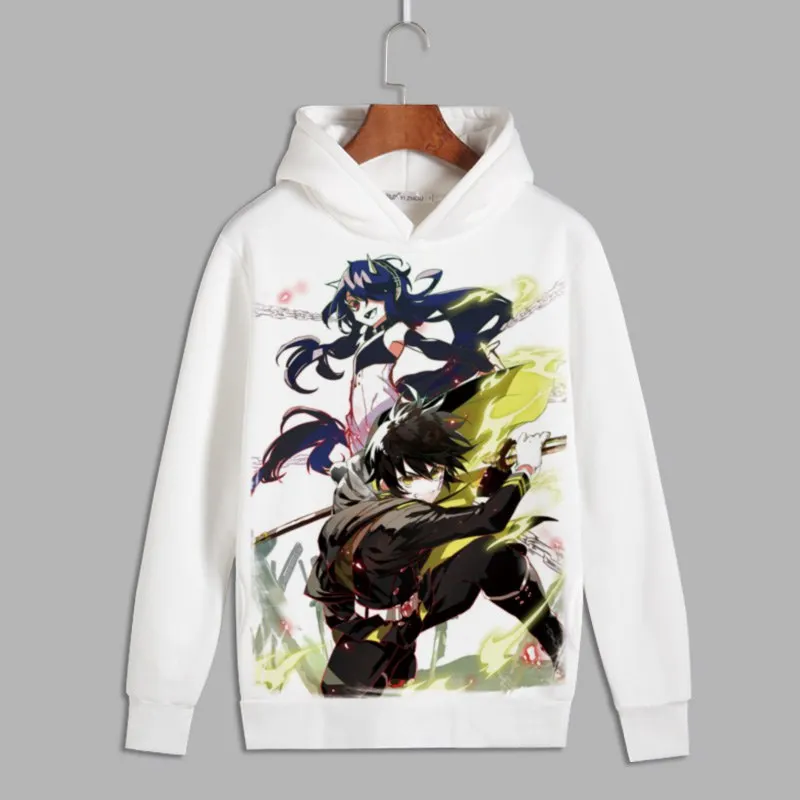 

Seraph of the end Cosplay Yuichiro Hyakuya Print Pullover Hoodie Sweatshirts Krul Tepes Men Women Unisex Fleece Hoody for Autumn